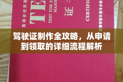 阿克塞驾驶证制作全攻略，从申请到领取的详细流程解析